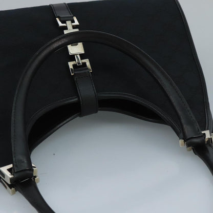 Jackie GG Canvas Hand Bag Black