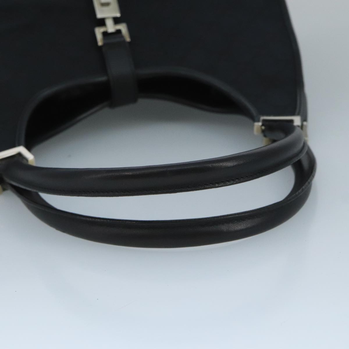Jackie GG Canvas Hand Bag Black