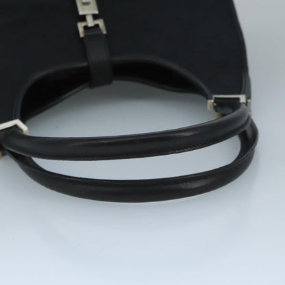 Jackie GG Canvas Hand Bag Black