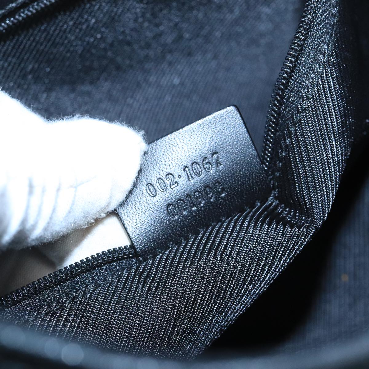 Jackie GG Canvas Hand Bag Black