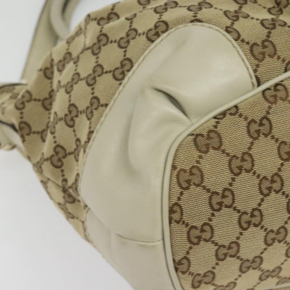 GG Canvas Sukey 2-Way Handbag in Beige and Gold