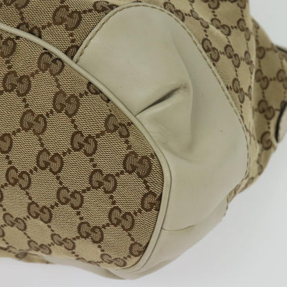 GG Canvas Sukey 2-Way Handbag in Beige and Gold