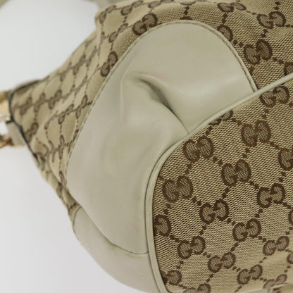 GG Canvas Sukey 2-Way Handbag in Beige and Gold