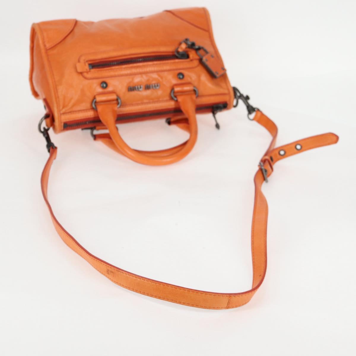 Orange Leather 2-Way Bag