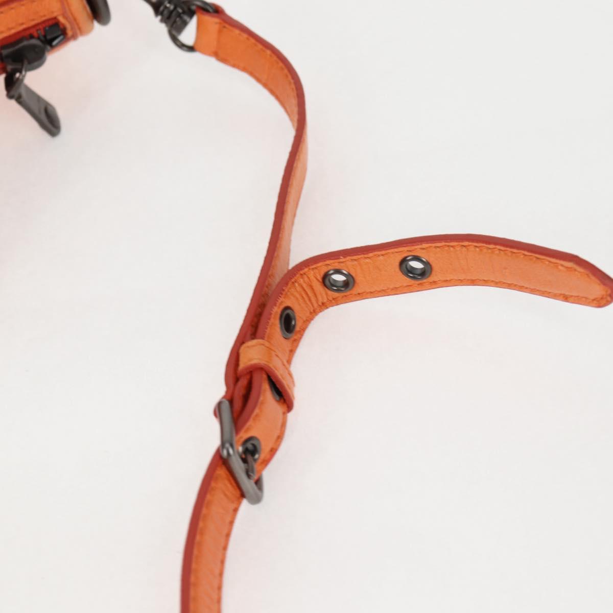 Orange Leather 2-Way Bag