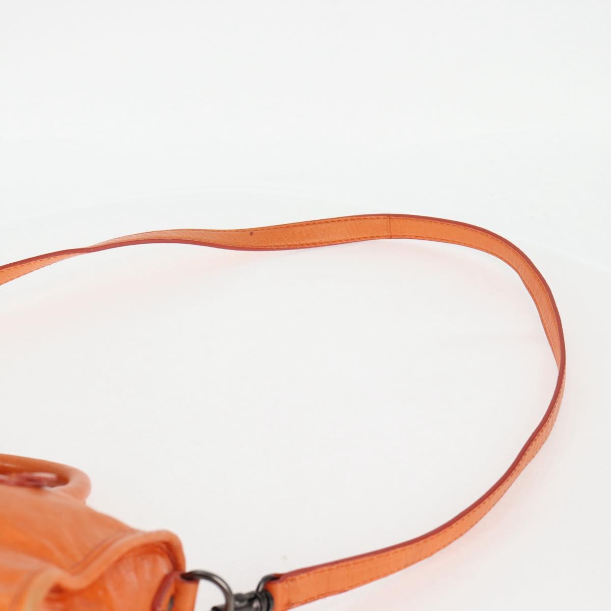 Orange Leather 2-Way Bag
