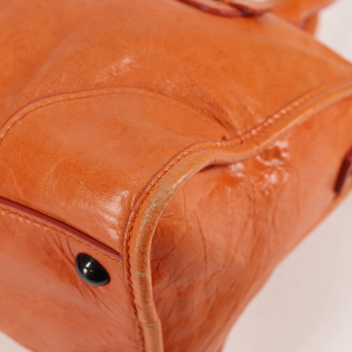 Orange Leather 2-Way Bag