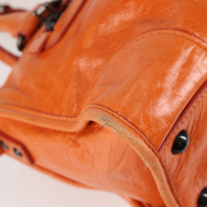 Orange Leather 2-Way Bag