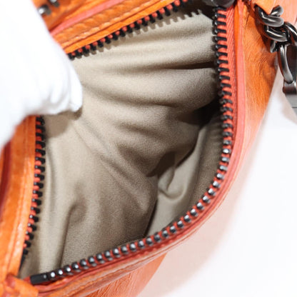 Orange Leather 2-Way Bag