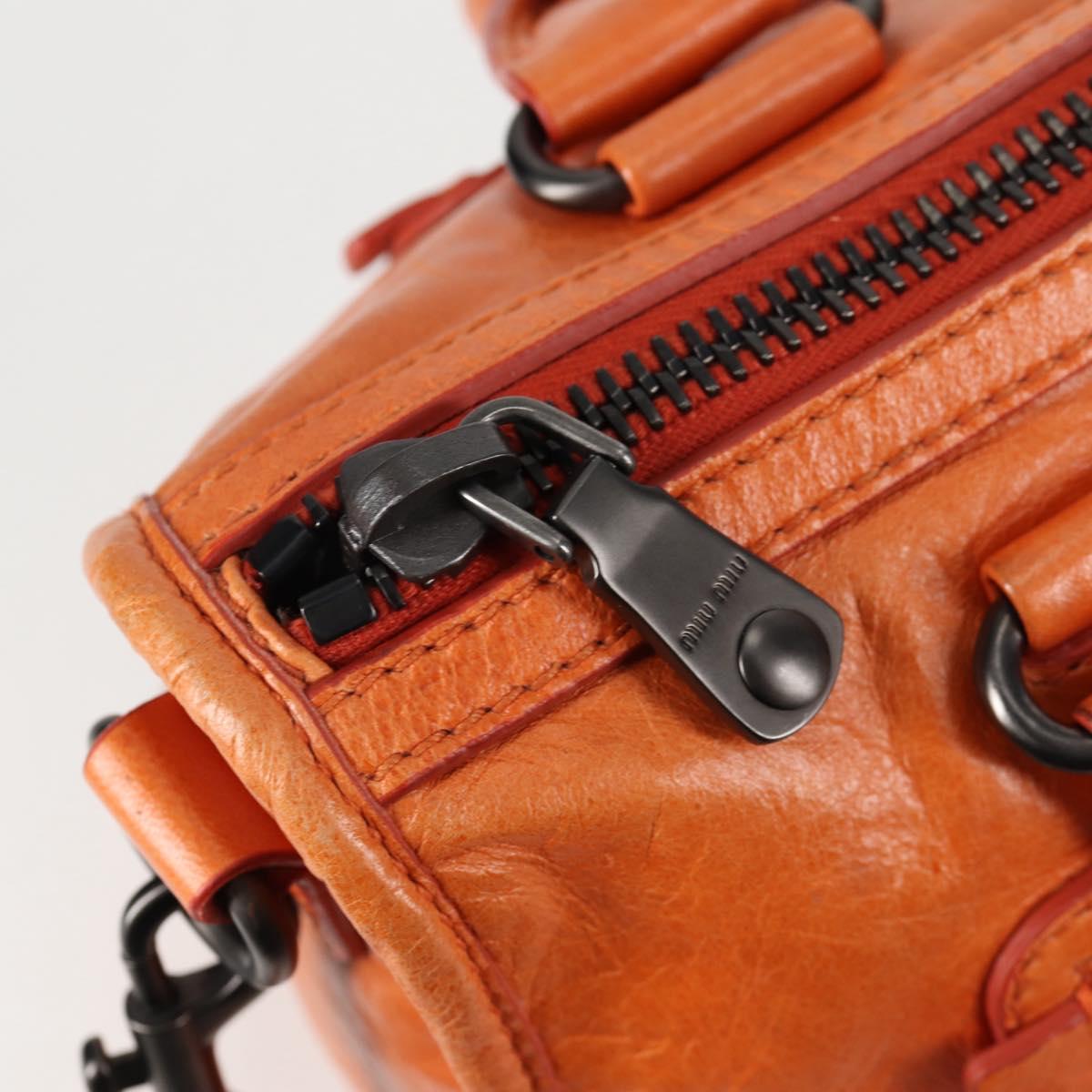 Orange Leather 2-Way Bag