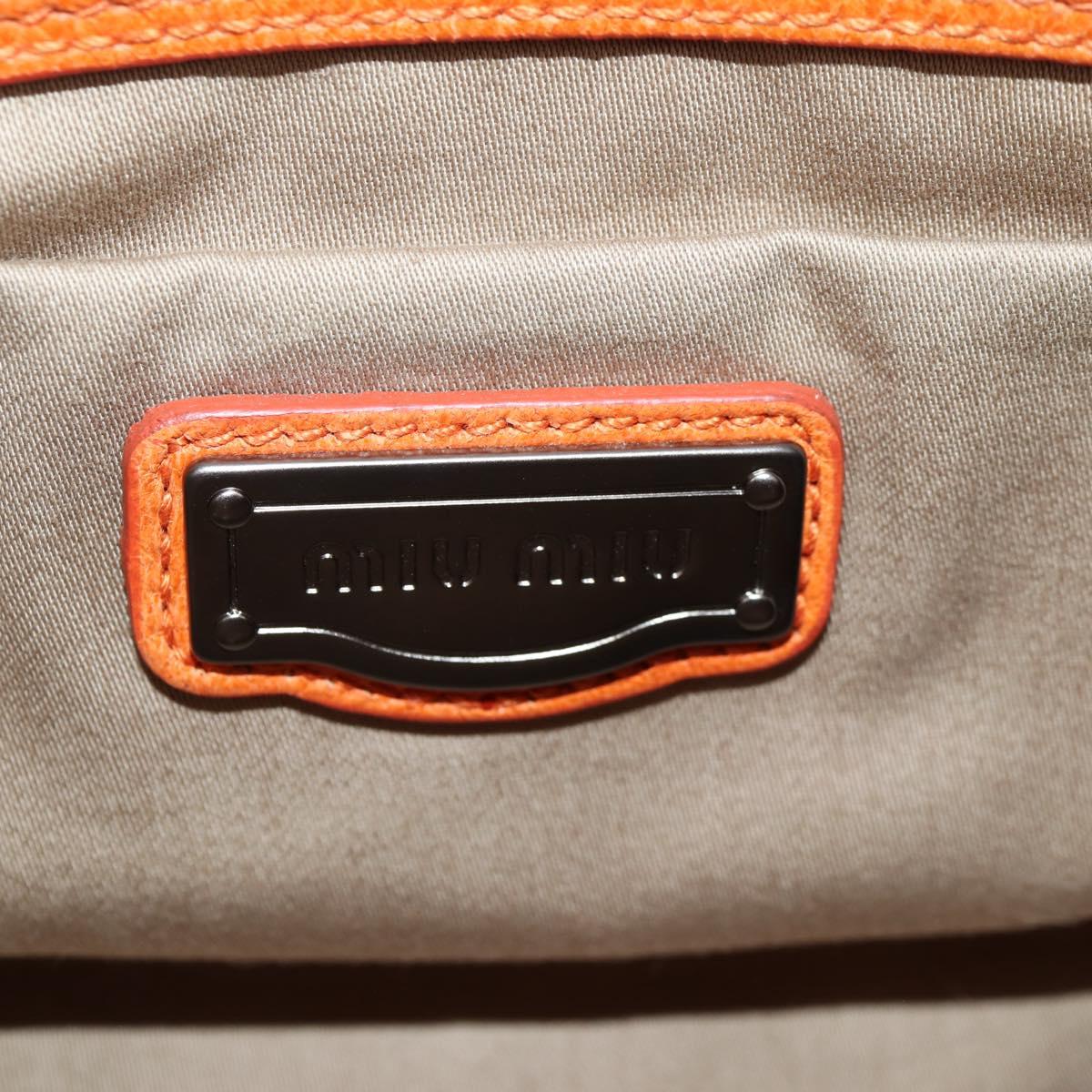 Orange Leather 2-Way Bag