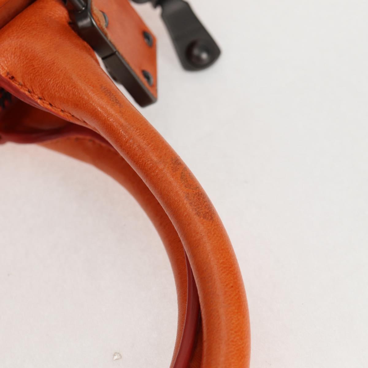 Orange Leather 2-Way Bag