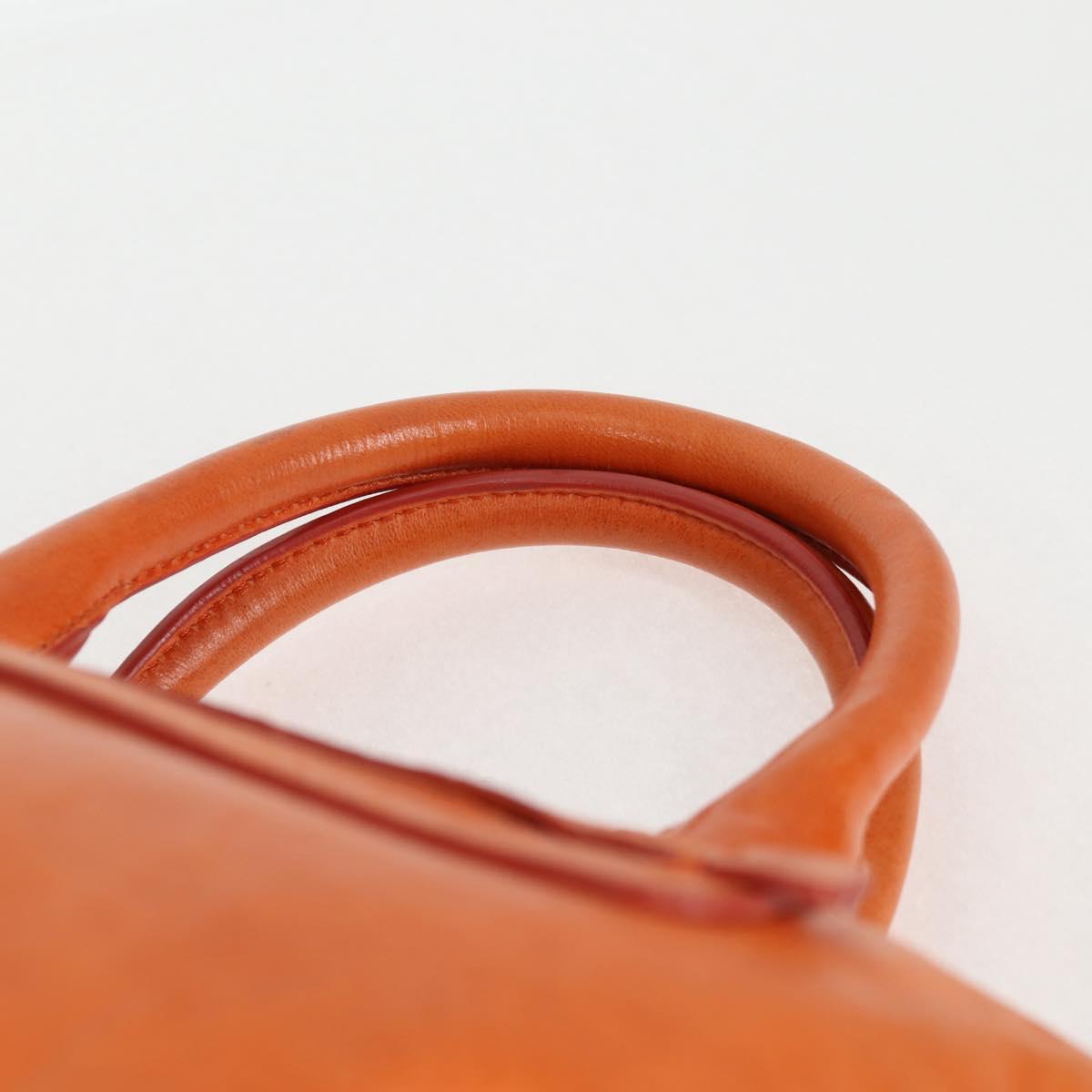 Orange Leather 2-Way Bag